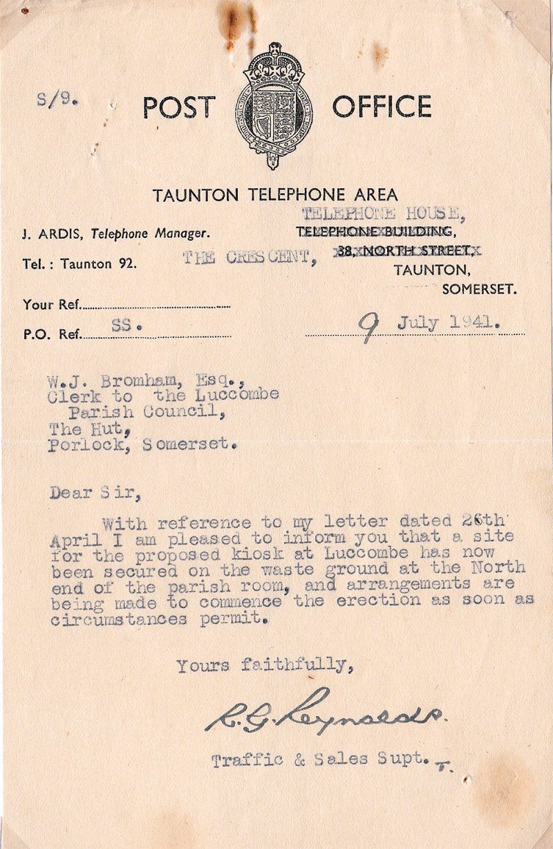 Letter from the GPO