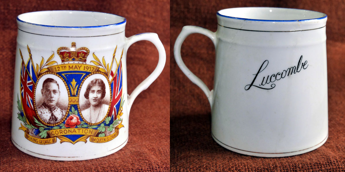Luccombe Coronation mug from 1937