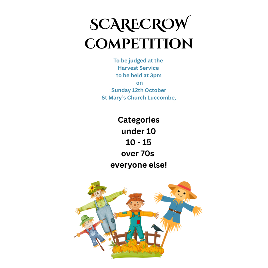 Scarecrow competition in Luccombe, poster